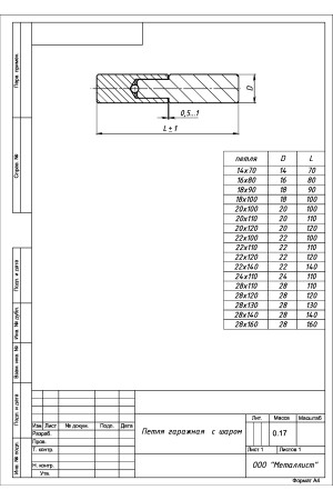 Петля Гаражная С Шаром 22*140 (20 Шт.) Б/П