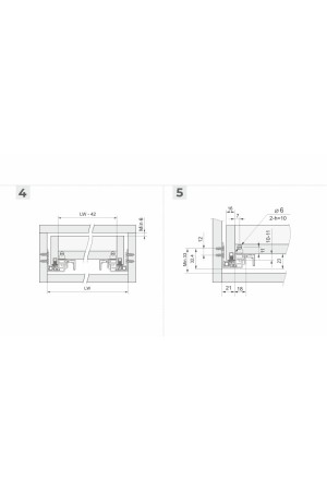 Направляющие скрытого монтажа B-Slide DB8784Zn/270