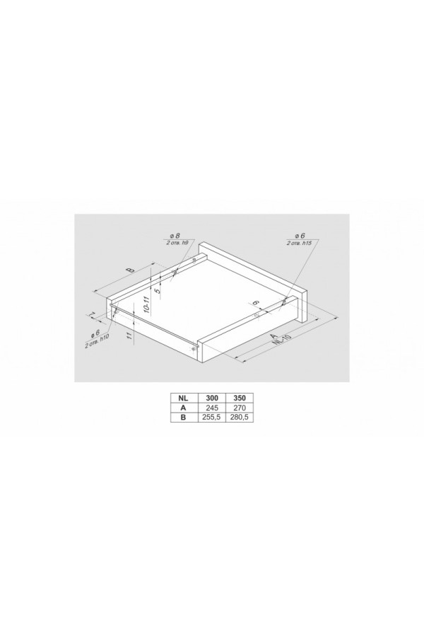 Направляющие скрытого монтажа B-Slide DB8883Zn/300