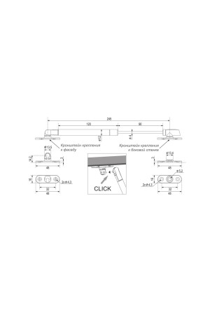 Газовый лифт STYLETTO 107 GL107GRPH/100/3