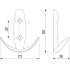 Мебельный крючок K204.03CP.11