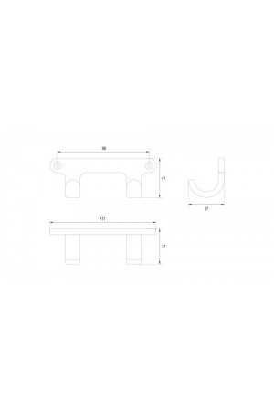 Мебельный крючок TWIN K220W.2