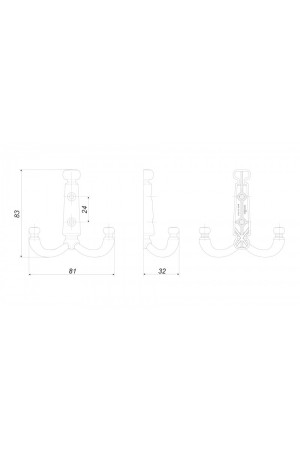 Мебельный крючок DOLCE K250MAB.6