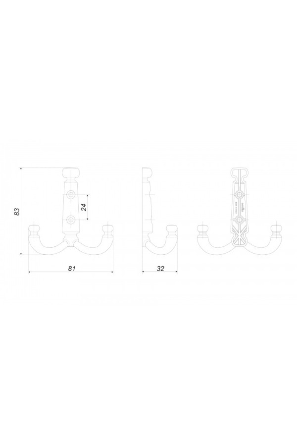 Мебельный крючок DOLCE K250MAB.6