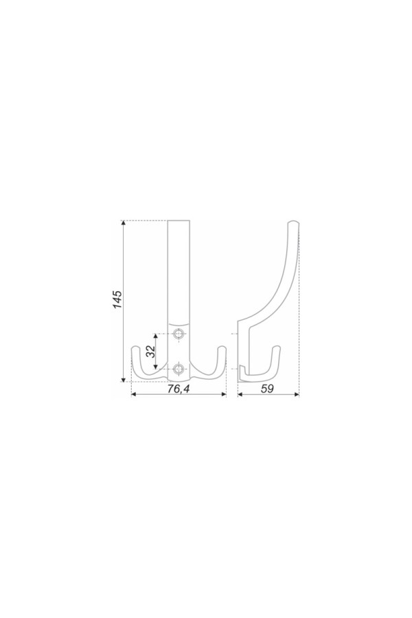 Мебельный крючок ATLANT K305.06GP.6