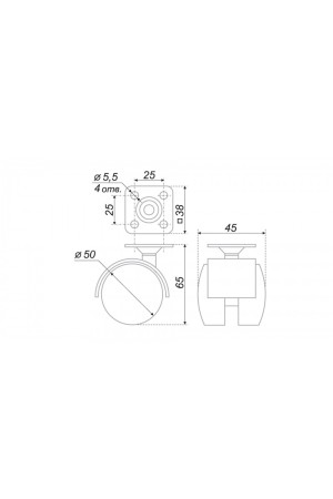 Мебельная опора N102BL/BL.3