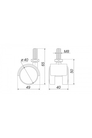 Мебельная опора N111BL/BL.3