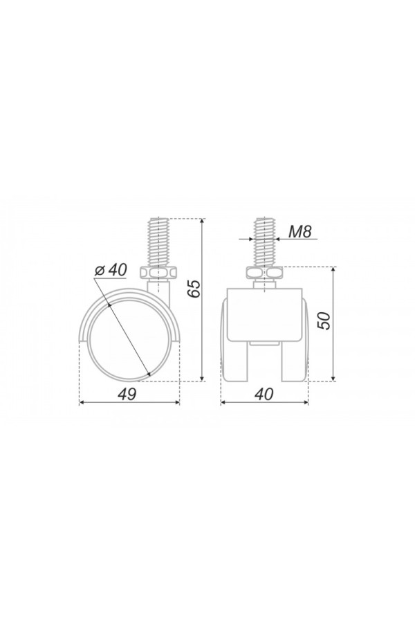Мебельная опора N111BL/BL.3
