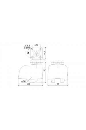 Мебельная опора N112BL/BL.3