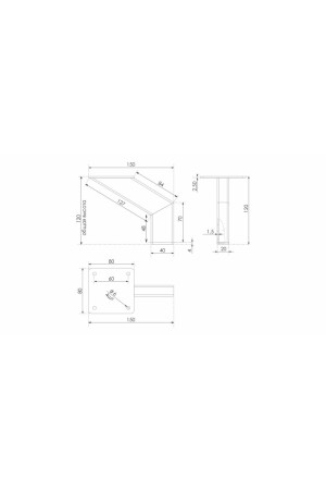 Мебельная опора BEND N212GR.2/120