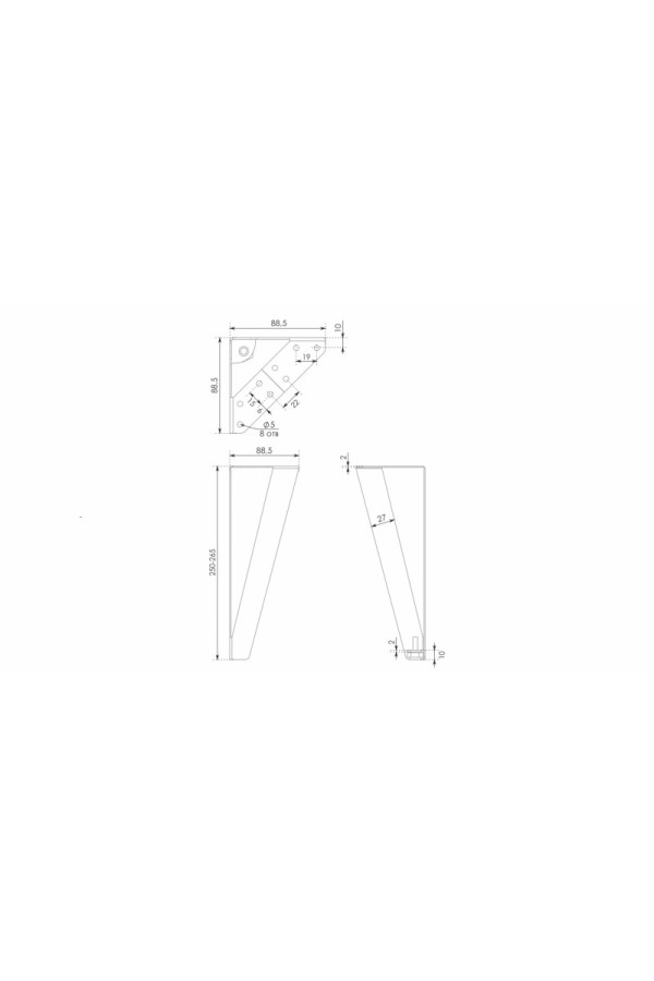 Мебельная опора VIVA N333W.2/250