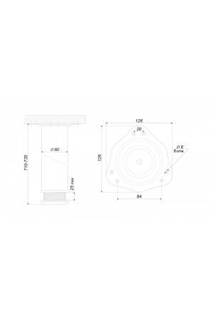 Мебельная опора N402CP.4
