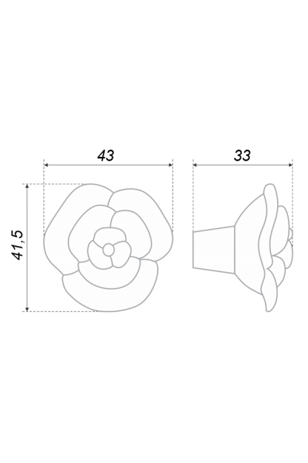 Мебельная ручка LULU ROSE RC087AS/SG.4