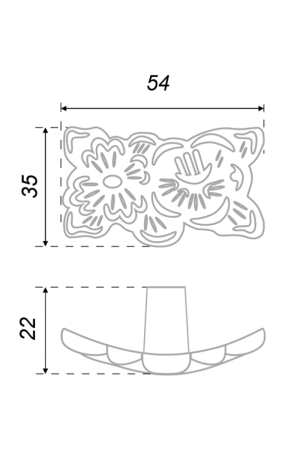 Мебельная ручка LACE RC088CP/W.4