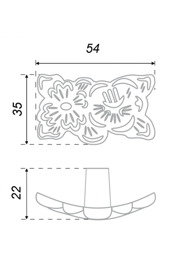 Мебельная ручка LACE RC088CP/W.4