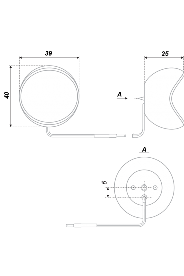 Мебельная ручка RC301CP/WWL.22