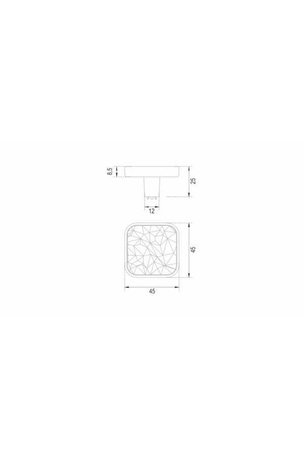 Мебельная ручка CUBO FACTURA RC526GR.1/W