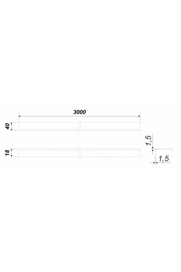 Мебельная ручка G-LINE RP001BL.1/000/3000