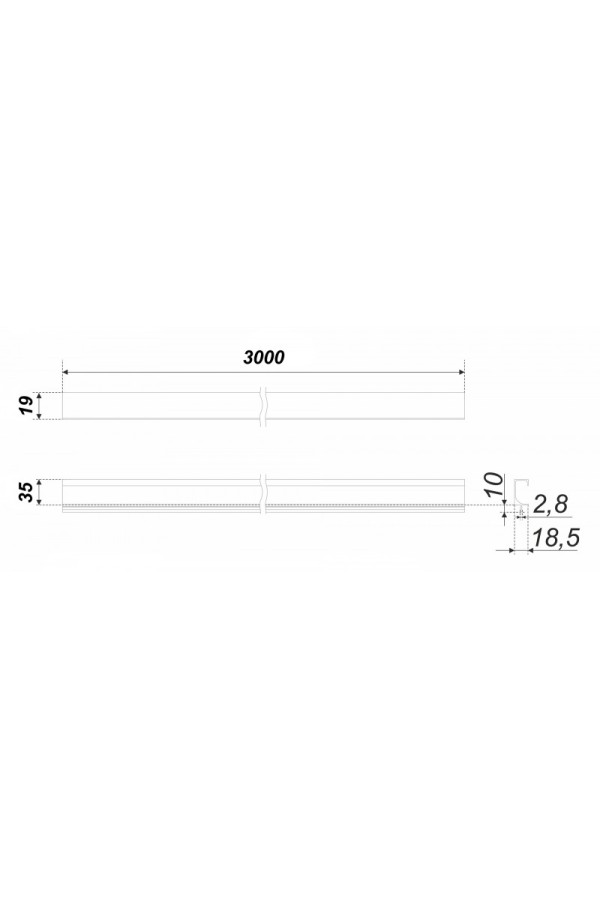 Мебельная ручка С-LINE RP002BL.1/000/3000