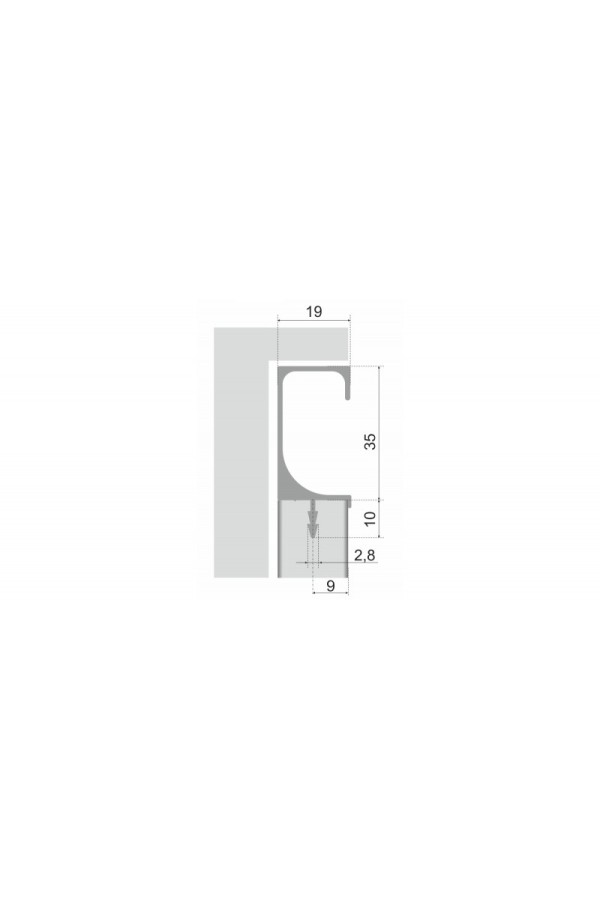 Мебельная ручка С-LINE RP002BL.1/000/3000