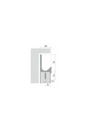 Мебельная ручка L-LINE RP003BL.1/000/3000