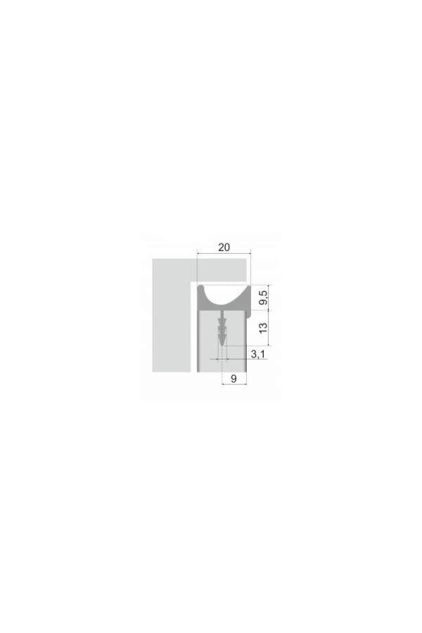 Мебельная ручка U-LINE RP004BL.1/000/3000