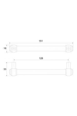 Мебельная ручка BAMBOO RR008CP.4/128