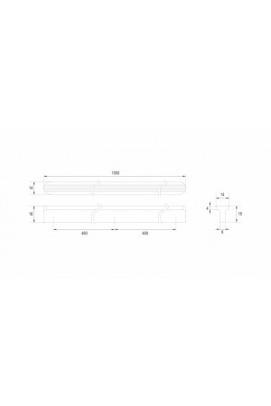 Мебельная ручка SHELL RS064BL.4/960