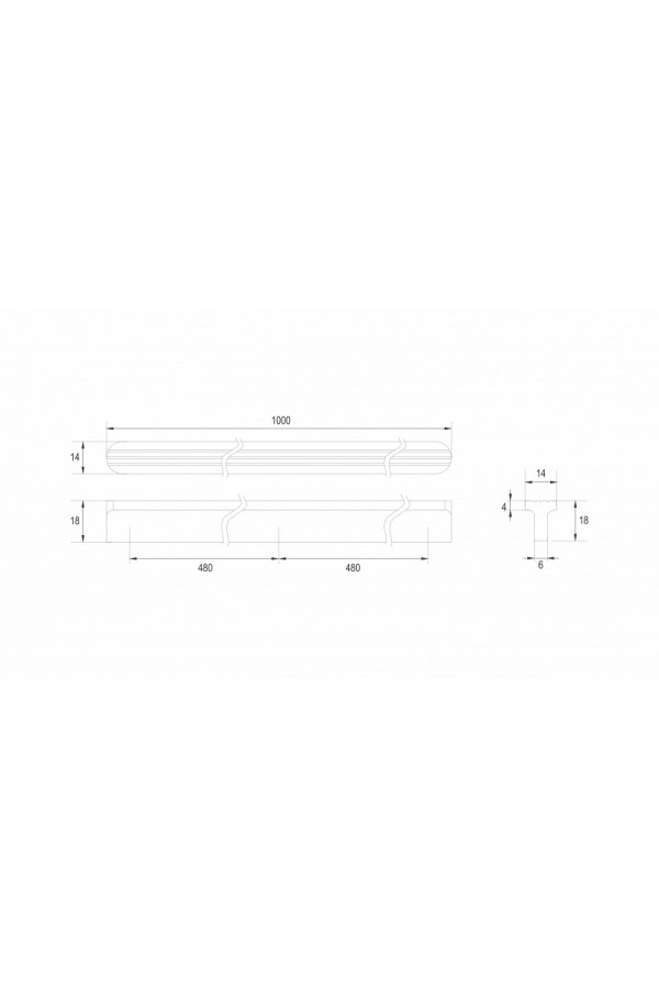 Мебельная ручка SHELL RS064BL.4/960