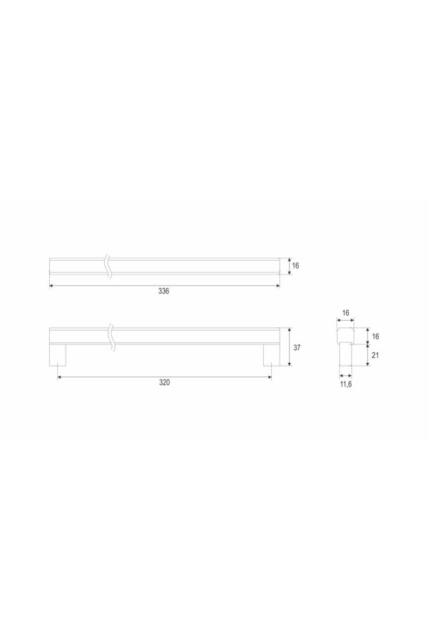 Мебельная ручка ALLEN RS067BR.5/320