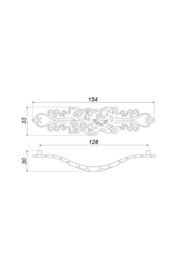 Мебельная ручка LACE RS088CP/W.3/128