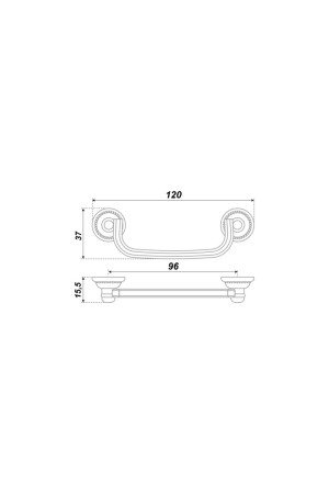 Мебельная ручка RS097AB.3/96
