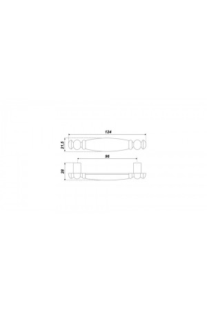 Мебельная ручка RS115AB.4/96/W03