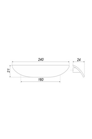 Мебельная ручка SKYLINE RS155HCP.4/160