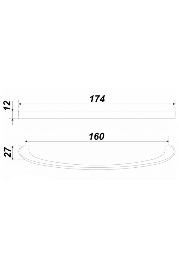 Мебельная ручка MILA RS197BSN.4/160