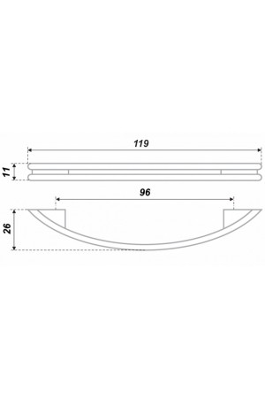 Мебельная ручка RS217CP.3/96
