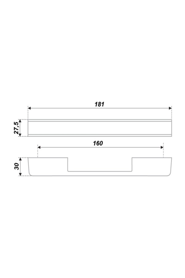 Мебельная ручка RS266CP/BL.4/160