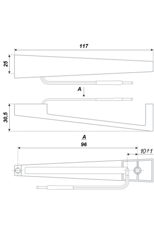 Мебельная ручка RS305CP/WWL.4/96