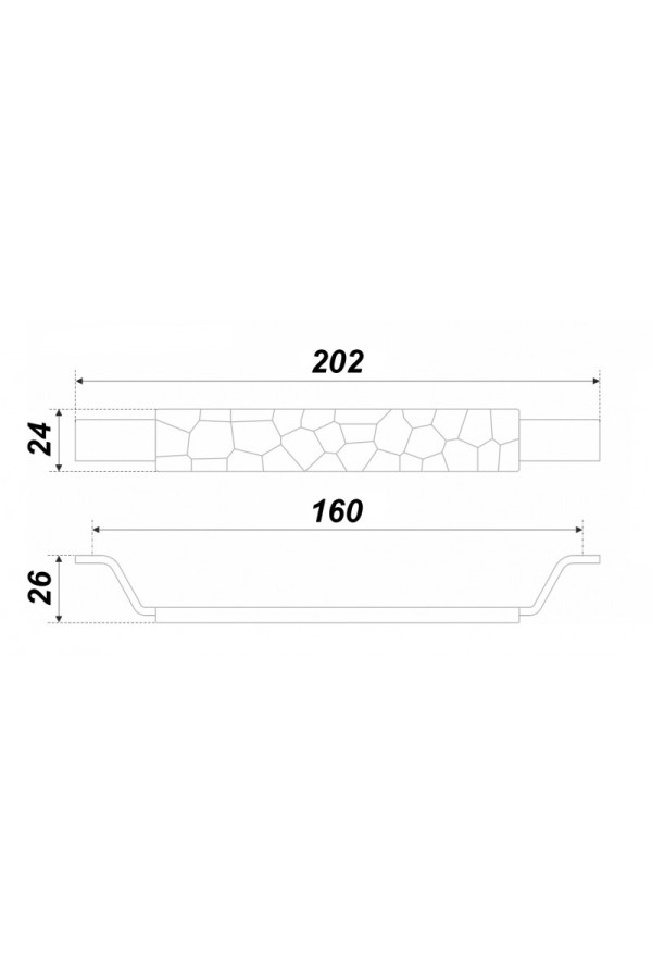 Мебельная ручка LOFT RS322BAC.5/160