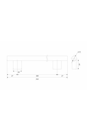 Мебельная ручка ROCK RS325BL.5/480