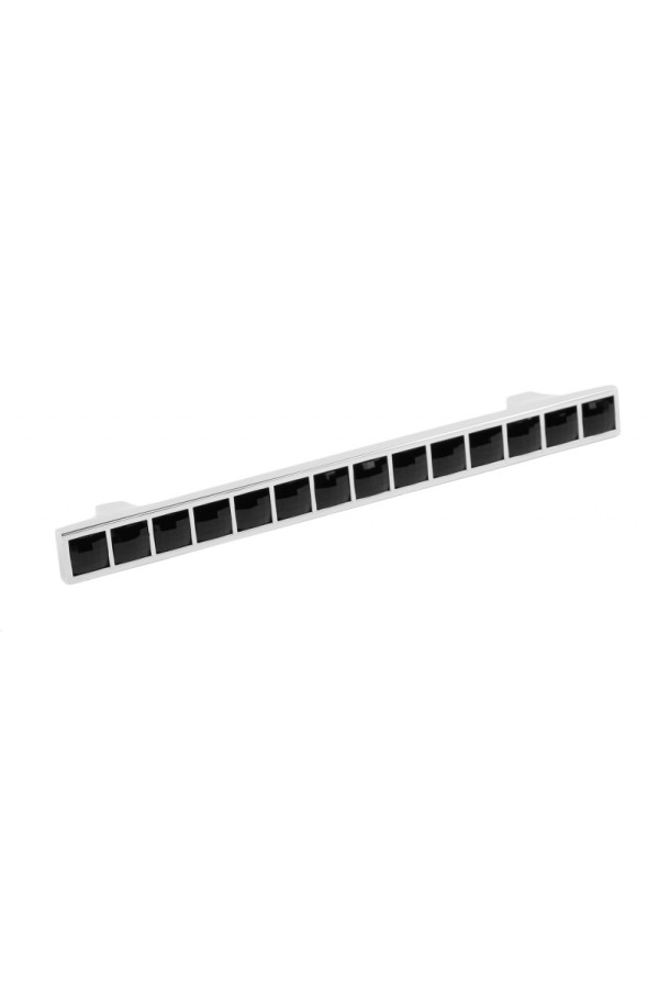 Мебельная ручка CRYSTAL RS420CP/CrBl.4/128