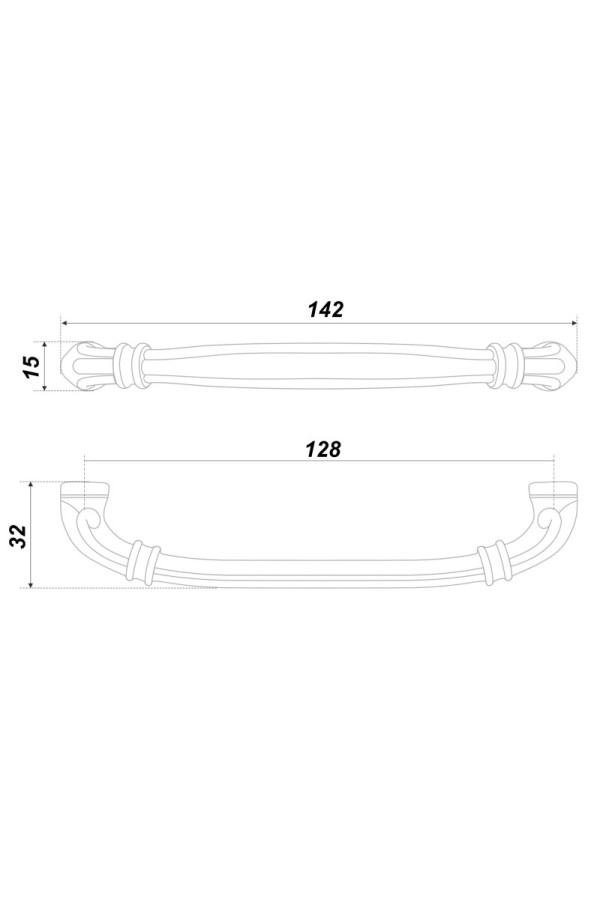 Мебельная ручка REBECA RS439BAZ.4/128