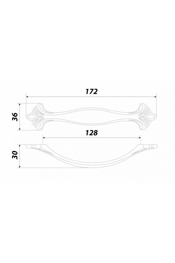 Мебельная ручка CODA RS453CP/W.3/128