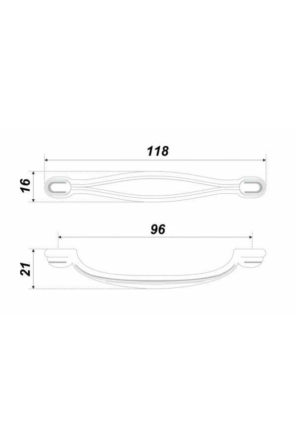 Мебельная ручка КРОКУС RS471CP/W.3/96