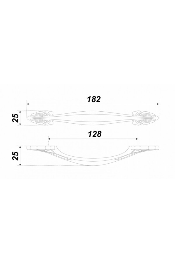 Мебельная ручка ХЛОПОК RS472CP/W.3/128