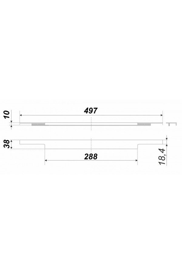 Мебельная ручка RAY RT009SC.1/000/500