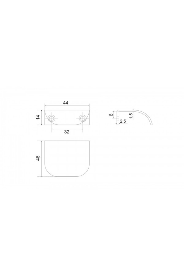 Мебельная ручка POINT RT011BL.1/32