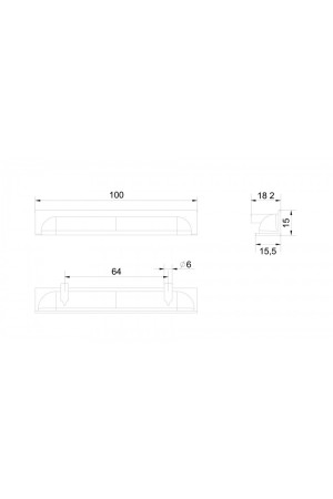 Мебельная ручка EVA RT020BL.1/000/100