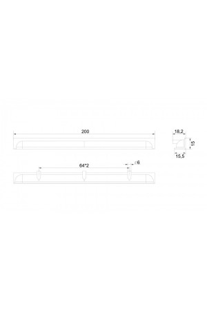 Мебельная ручка EVA RT020SC.1/000/200