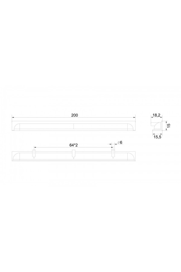 Мебельная ручка EVA RT020SC.1/000/200